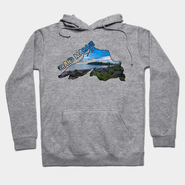 Grand Marias, Minnesota - Artist Point & Lake Superior Hoodie by gorff